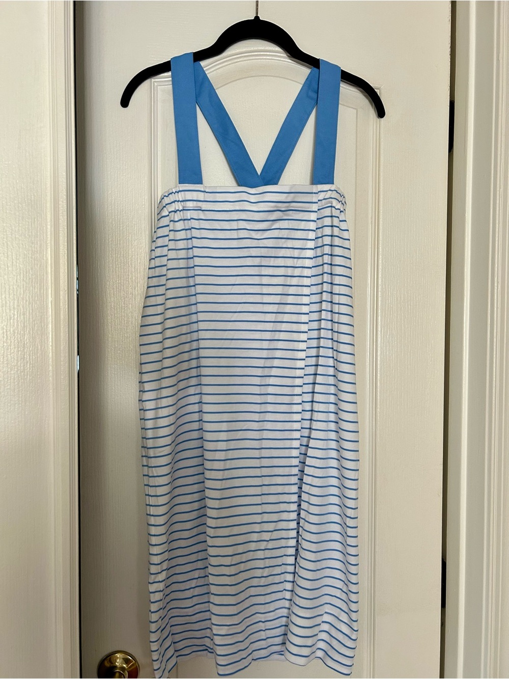 Lake Pajamas Pima After Bath Wrap w/ terry spa headband